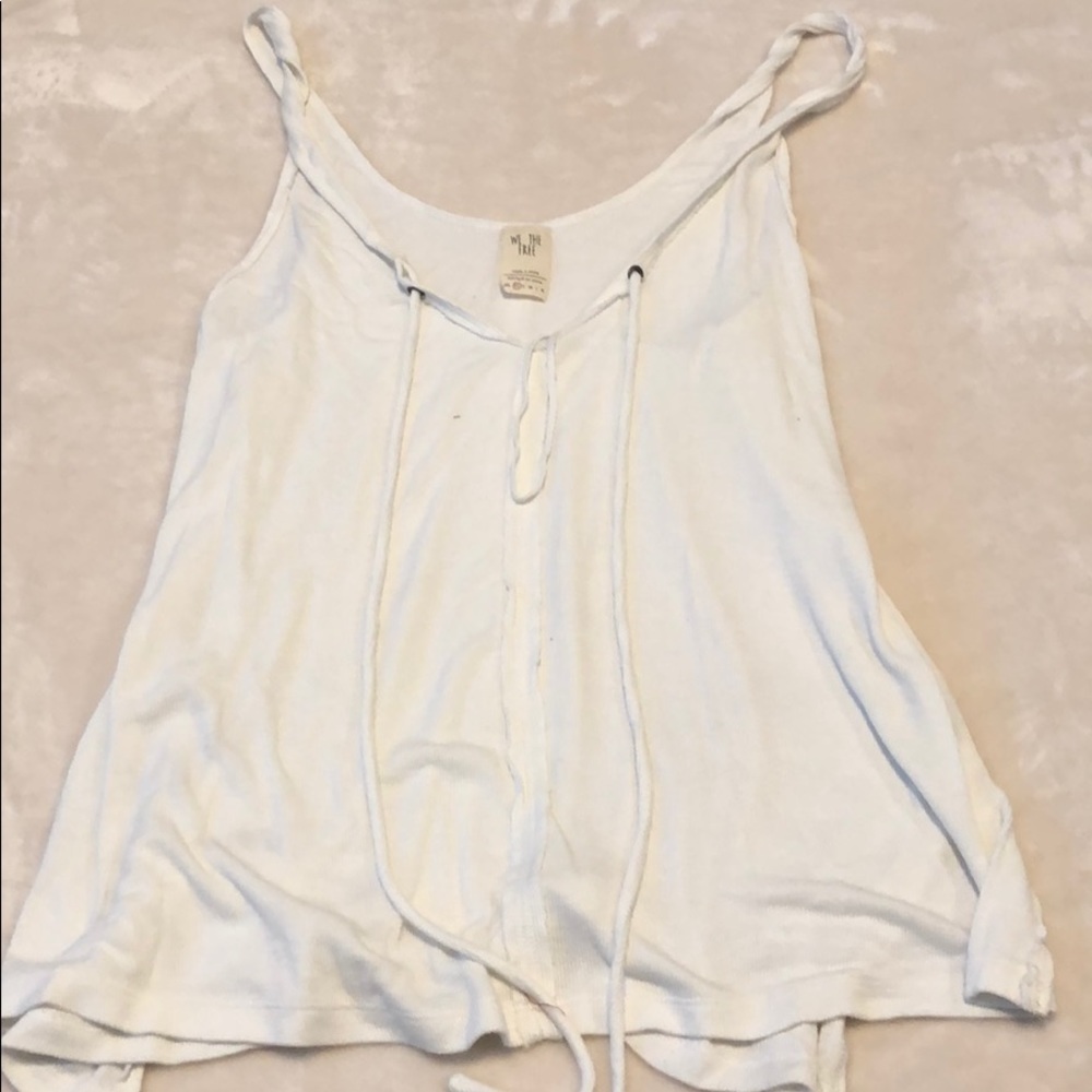 We The Free white tie-neck tank
